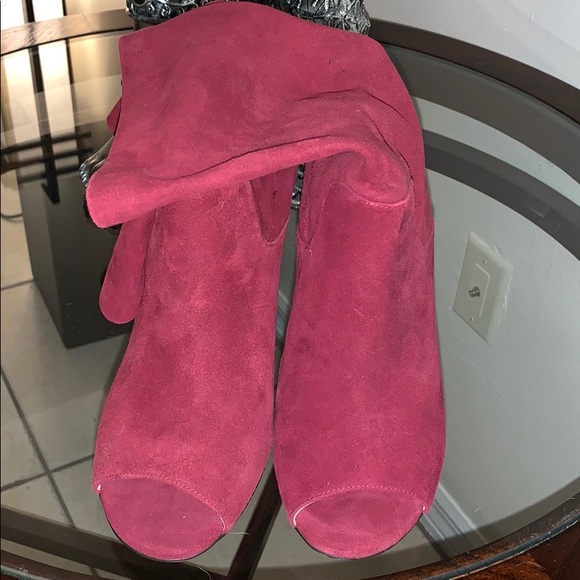 Maroon Michael Kors Ankle Booties - Picture 3 of 8